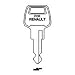 JET HARDWARE MFG RN24-NP RENAULT KEYBLANK (Pack of 10)