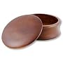 Dark Wood Shave shaving soap storage Bowl with Lid