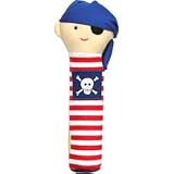 Alimrose Designs Soft Fabric Hand Squeeker- Red Striped Pirate
