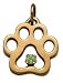 14k Puppy Paws Pendant with an August, Peridot Gemstone