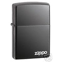 Zippo Lighter Black Ice w/ Zippo Logo