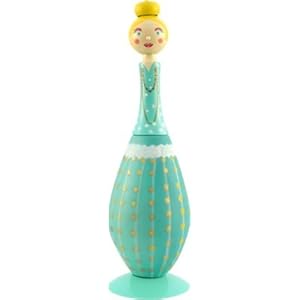Pylones Lady Liquid Soap Pump Dispenser for Kitchen Sink, Aqua Blue