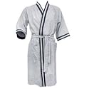 State O Maine Seersucker Printed Stripe Robe