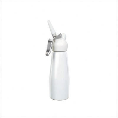 Dessert Chef 1 Pint Enamelled Cream Whipper in White Aluminum Dessert Chef 1 Pint Enamelled Cream Whipper in White Aluminum