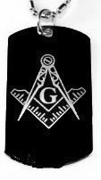 MASONIC MASONS- Dog tag Necklace-FREE CHAIN-ENGRAVED