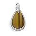 Tiger Eye Tear Drop Sterling Silver Pendant Slide title=