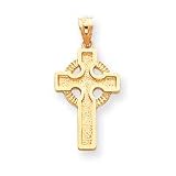 14k Celtic Cross Charm - Measures 22x15mm - JewelryWeb