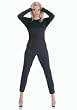 Cat Suit With Zipper Back-Black/Large by Leg avenue