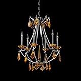 Nulco 155-06 Vision 6 Light Chandelier With Choice Of Crystal Black Chrome