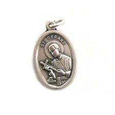 Saint Gerard - Our Lady of Perpetual Help Two-sided Oxidized Medal - MADE IN ITALY