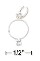 Sterling Silver Engagement Ring With Crystal Charm