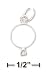 Sterling Silver Engagement Ring With Crystal Charm