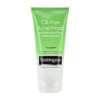 Neutrogena Oil-Free Acne Wash, Redness Soothing Cream Cleanser, 6 fl oz