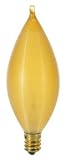 Bubrite 430125 - 25C11A - 25 Watt Amber C11 Light Bulb, Candelabra Base