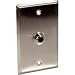 1-Gang Black Anodized Aluminum Wall Plate with 1 S-Video 4-Pin Barrel WPBA-1130