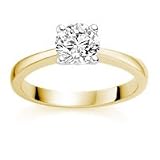 1/2 Carat G/SI1 Round Brilliant Certified Diamond Solitaire Engagement Ring in 18k Yellow Gold