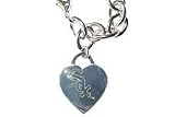 Chicago White Sox Heart Charm Chain Bracelet