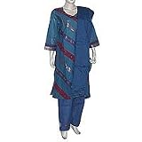 Punjabi Salwar Kameez Cotton Fabric Embroidery Traditional Clothing in India Size L (slk380)