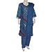 Punjabi Salwar Kameez Cotton Fabric Embroidery Traditional Clothing in India Size L (slk380)