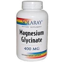 Solaray Magnesium Glycinate Supplement, 400 mg, 120 Count