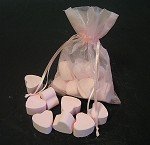 Valentine Heart Bath Bombs & Love Teddy in Wicker Basket