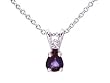 14k White Gold Natural Sapphire & Diamond Necklace Pendant Ct.tw 0.33