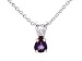 14k White Gold Natural Sapphire & Diamond Necklace Pendant Ct.tw 0.33