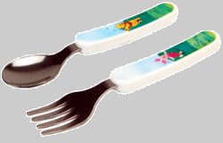 Baby: Disney Pooh Easy Grip Fork & Spoon