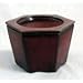 Self Watering Glazed Ceramic Pot - Red - 6 3/8
