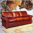 Kathy Ireland Home by Omnia Furniture Leather Savannah 3 Seat Sleeper Sofa
