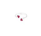 Toe Ring - Sterling Silver Adjustable Hearts Toe Ring