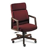 2400 Series High Back Swivel/Tilt Chair, Mahogany Finish, Burgundy Fabric (HON2401NAB62)