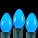 Novelty Lights, Inc. C7-5C-BL Ceramic Outdoor Patio Party Christmas Replacement Bulbs, Blue, 25 Pack