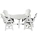 Five Piece Dining Set in White