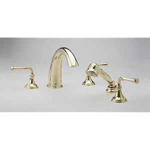 Phylrich D2205E1_003 - 3Ring Bent Lever Handle Deck Mounted Tub Set W Hand Shower