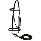 FANCY SNAFFLE BRIDLE, Color: BROWN; Size: HORSE (Catalog Category: Equine Tack & Other Equipment:ENGLISH TACK & ACCESSORIES)