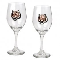 Cincinnati Bengals NFL 2pc Wine Glass Set - Primary Logo