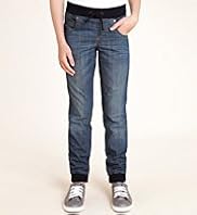 Pure Cotton Straight Leg Cuffed Jeans