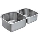 Moen Stainless Steel Undermount Double Bowl Kitchen Sink 22376 by