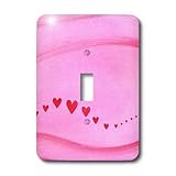 CherylsArt Hearts - Wave of Red Hearts for Wedding Love and Valentines - Light Switch Covers - single toggle switch