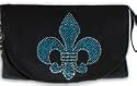 Beeby Fabric Diaper Clutch - Black/Feur de Lis Bling