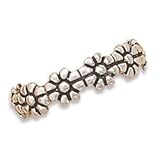 Oxidized Flower Toe Ring