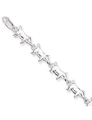 Sterling Silver Pig Bracelet QA10-7"