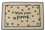 Wipe Your Paws Doormat (Taupe background/black lettering, 18