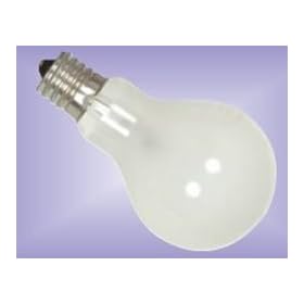 Satco S4167 130-Volt 60-Watt A15 Intermediate Base Light Bulb, Frosted