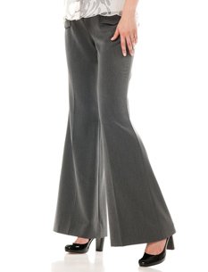 A Pea in the Pod Collection: Secret Fit Belly(tm) Twill Flap Pocket Wide Leg Maternity Pants