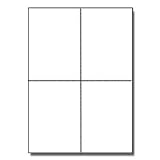 Postcards 4up Exact White 1000/pkg
