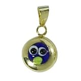 14K Gold Small Evil Eye Pendant