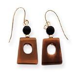 14k Tiger's eye and Onyx Dangle Earrings SE634