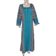Embroidered Tunic Womens Dress Kaftan Robe Cotton Size M (kftn830)